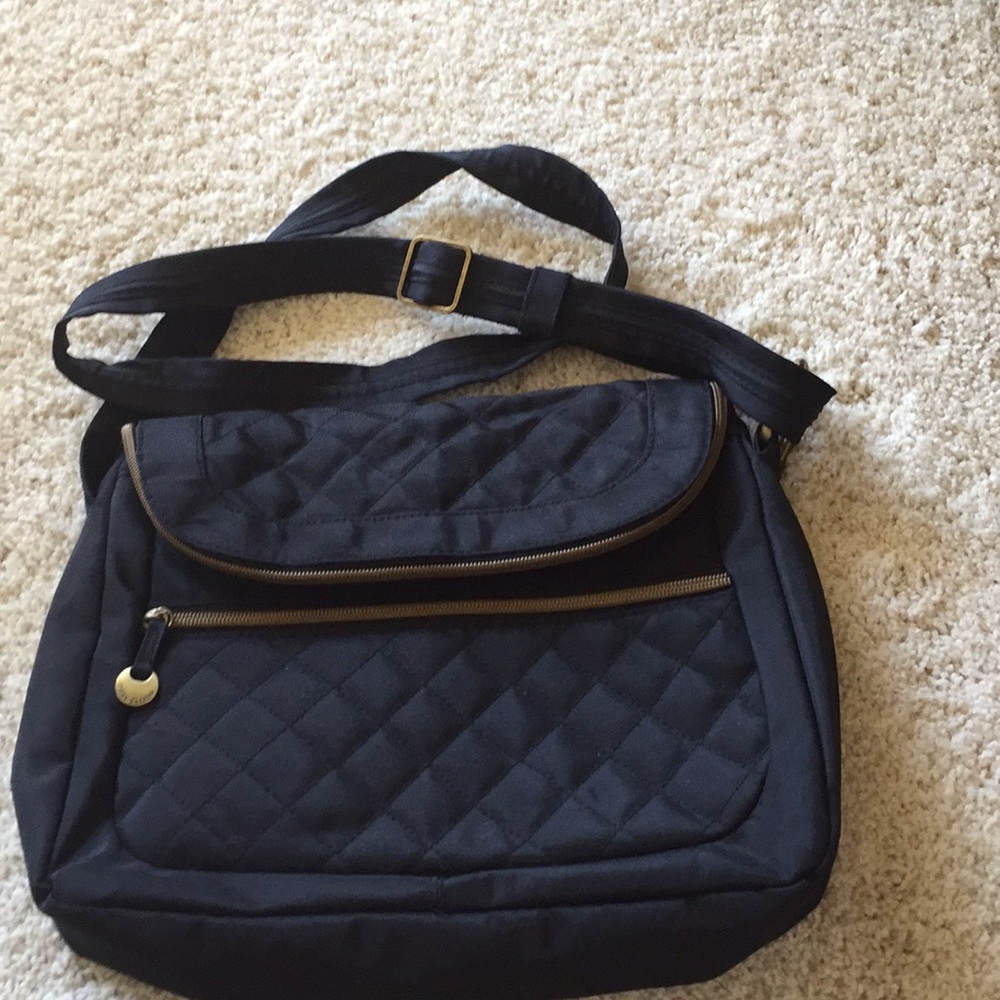 Travelon Purple Quilted Crossbody Bag with Adjustable Strap